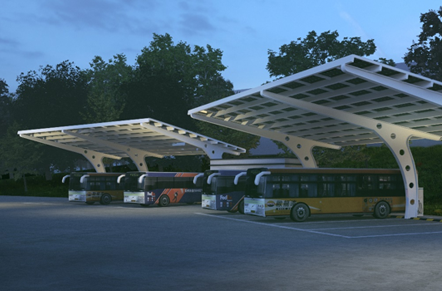 A bus station photovoltaic storage and charging integrated project